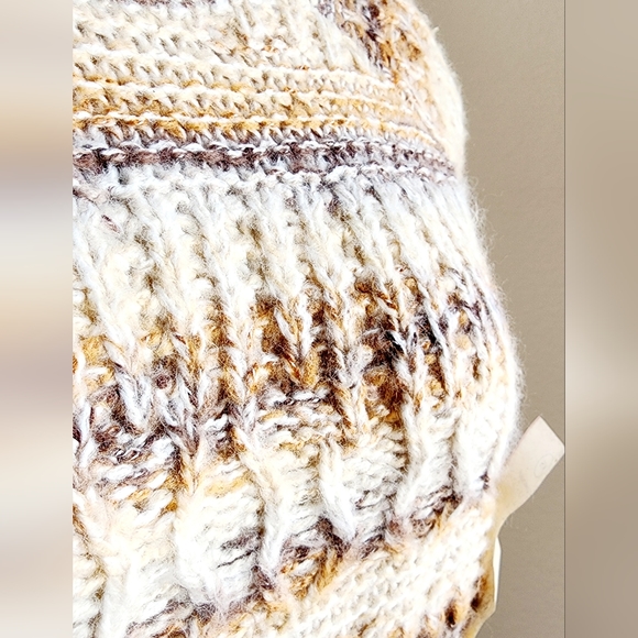 ๐๏ธ๐ท Universal Thread Chunky Knit Sweater Long Sleeve Rolled Hem Brown - XS - Picture 11 of 15